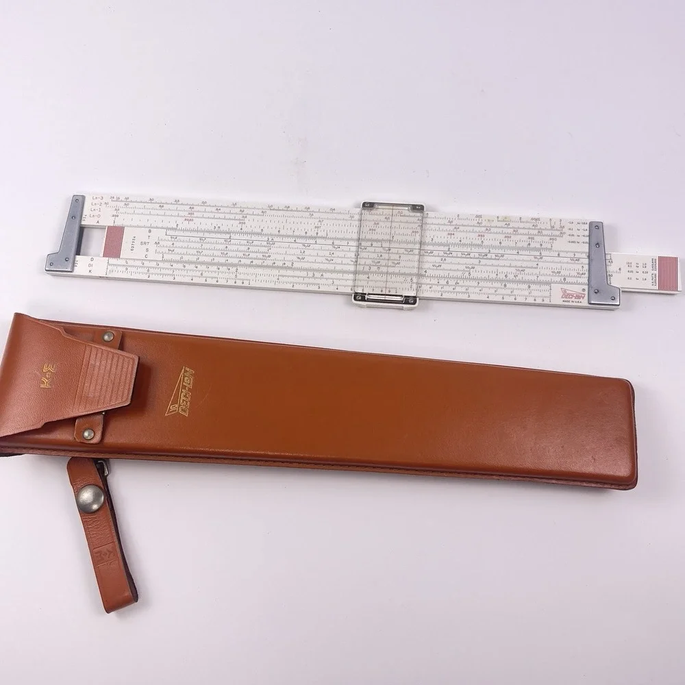 Vintage 1961 Kueffel & Esser 68-1100 Deci-Lon 10 Slide Rule & Leather Case